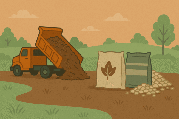 Bulk Landscaping Materials vs Bagged Products